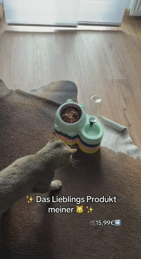 2-in-1 Napf mit Wasserspender